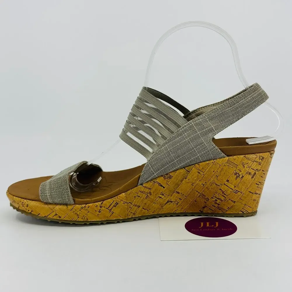 Skechers Women's Beverlee - Smitten Kitten Luxe Foam Wedge Sandals 38527 Size 9